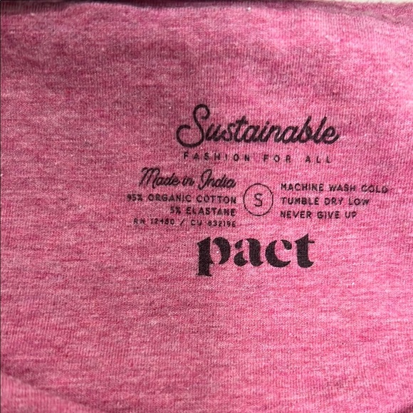 Pact Pink Sustainable Dress Womens Small 95% Cotton - Picture 5 of 7